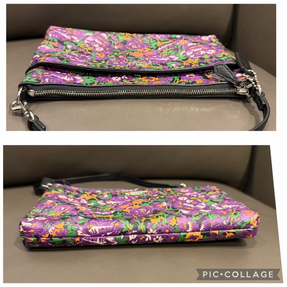 Coach Floral Small Zip Shoulder Bag